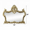 Mara Vanity Dresser Mirror | Scrolled Floral Carvings | Classic Gold BM333923
