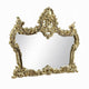Mara Vanity Dresser Mirror | Scrolled Floral Carvings | Classic Gold