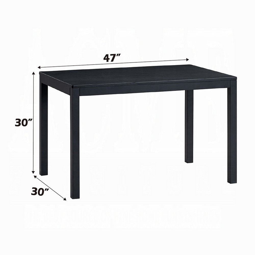 Frey Dining Table | 47’’ Rectangular Top | Scandinavian Black Wood BM333927