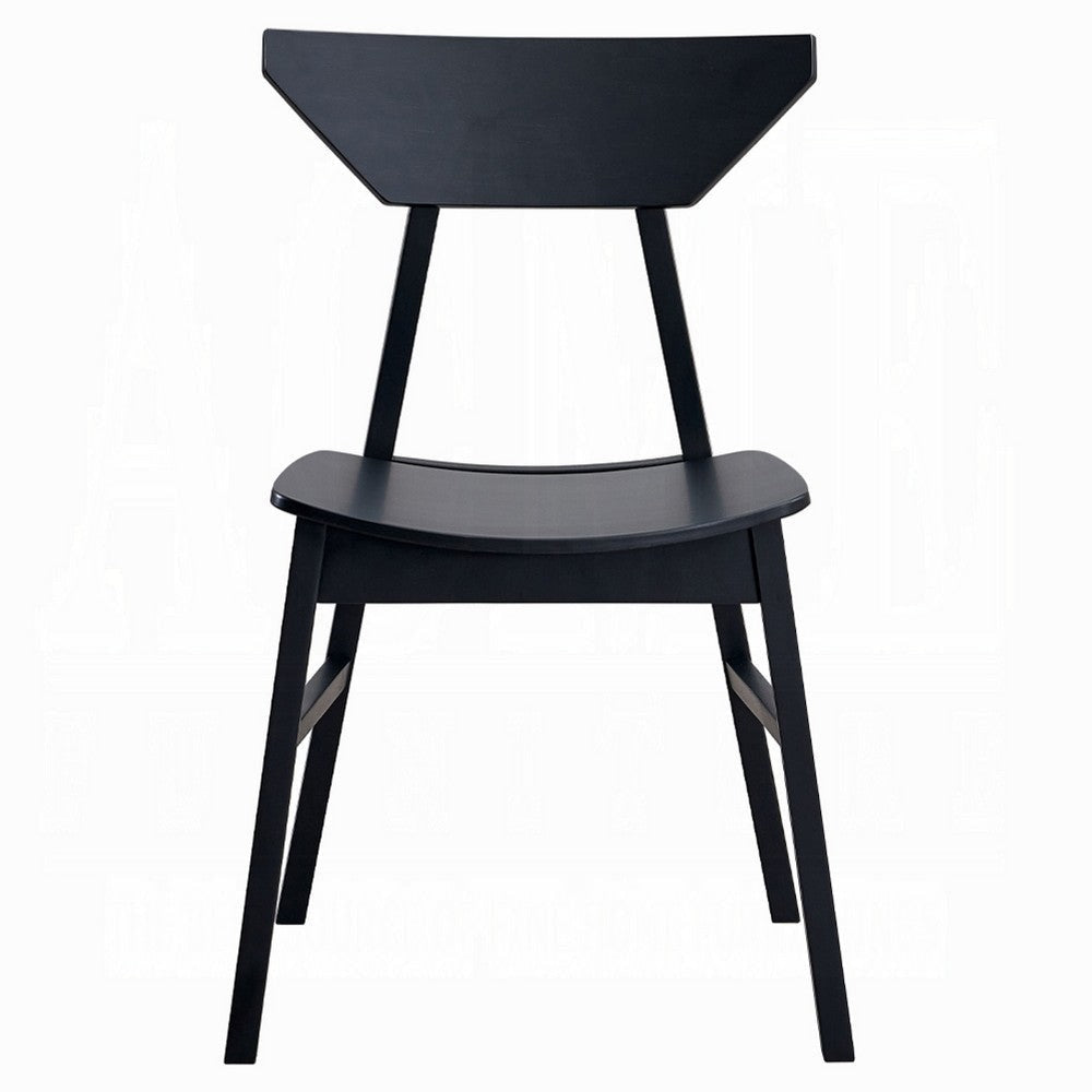 Frey 4pc Dining Side Chair Set | Low Curved Back | Scandinavian Black BM333928