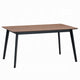 Bery Dining Table | 59" Rectangular Brown Top | Scandinavian Black
