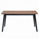 Bery Dining Table | 59’’ Rectangular Brown Top | Scandinavian Black BM333929