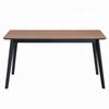 Bery Dining Table | 59" Rectangular Brown Top | Scandinavian Black
