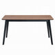 Bery Dining Table | 59" Rectangular Brown Top | Scandinavian Black