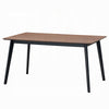Bery Dining Table | 59" Rectangular Brown Top | Scandinavian Black