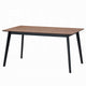 Bery Dining Table | 59" Rectangular Brown Top | Scandinavian Black