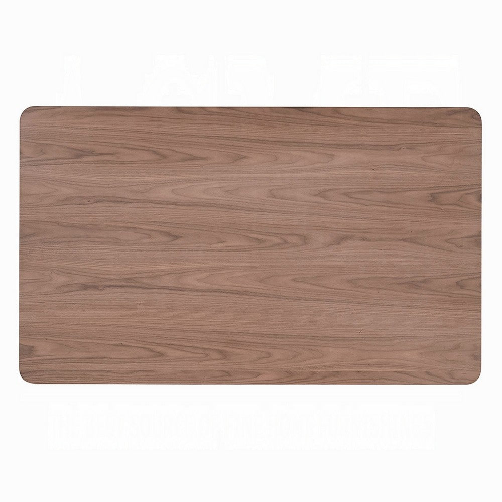 Bery Dining Table | 59" Rectangular Brown Top | Scandinavian Black