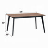 Bery Dining Table | 59" Rectangular Brown Top | Scandinavian Black