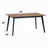 Bery Dining Table | 59’’ Rectangular Brown Top | Scandinavian Black BM333929