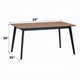Bery Dining Table | 59’’ Rectangular Brown Top | Scandinavian Black BM333929