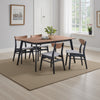 Bery Dining Table | 59" Rectangular Brown Top | Scandinavian Black