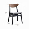 Bery Dining Side Chair Set of 2 | Gray Linen Seat | Scandinavian Black BM333930