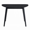 Rory Dining Table | 43" Half Moon Round Top | Scandinavian Black Wood