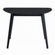 Rory Dining Table | 43" Half Moon Round Top | Scandinavian Black Wood