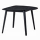 Rory Dining Table | 43" Half Moon Round Top | Scandinavian Black Wood