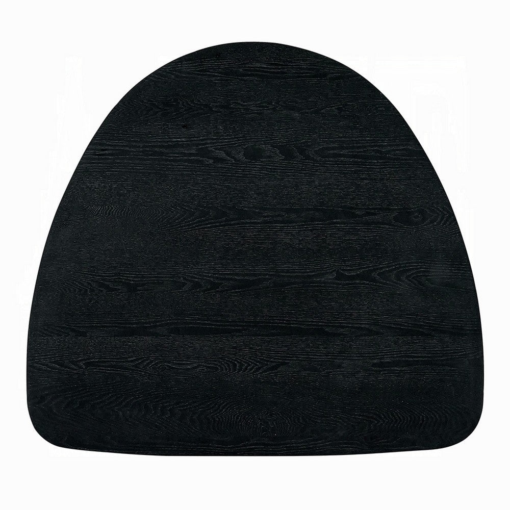 Rory Dining Table | 43’’ Half Moon Round Top | Scandinavian Black Wood BM333931