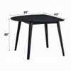 Rory Dining Table | 43" Half Moon Round Top | Scandinavian Black Wood