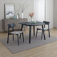 Rory Dining Table | 43" Half Moon Round Top | Scandinavian Black Wood