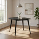 Rory Dining Table | 43" Half Moon Round Top | Scandinavian Black Wood