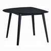Rory Dining Table | 43" Half Moon Round Top | Scandinavian Black Wood