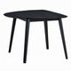 Rory Dining Table | 43" Half Moon Round Top | Scandinavian Black Wood