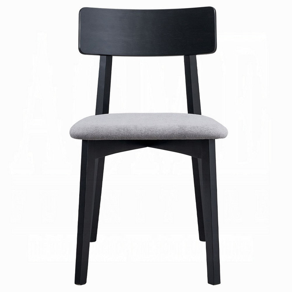 Rory Dining Side Chair Set of 2 | Low Curved Back | Scandinavian Black BM333932