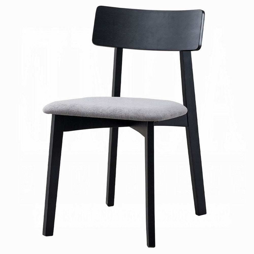 Rory Dining Side Chair Set of 2 | Low Curved Back | Scandinavian Black BM333932