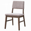 Koen Dining Side Chair Set of 2 | Beige Corduroy Cushion Walnut Brown BM333933