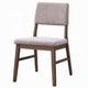 Koen Dining Side Chair Set of 2 | Beige Corduroy Cushion Walnut Brown BM333933