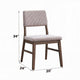 Koen Dining Side Chair Set of 2 | Beige Corduroy Cushion Walnut Brown BM333933