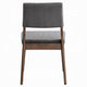 Koen Dining Side Chair Set of 2 | Dark Gray Corduroy | Walnut Brown BM333934