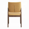 Nory Dining Side Chair Set of 2 | Yellow Linen Cushions | Walnut Brown BM333935