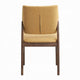 Nory Dining Side Chair Set of 2 | Yellow Linen Cushions | Walnut Brown BM333935