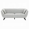 Naeli Sofa | Rounded Back | Light Gray Boucle | 86’’ Solid Pine Wood BM333936