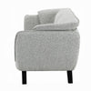 Naeli Sofa | Rounded Back | Light Gray Boucle | 86’’ Solid Pine Wood BM333936
