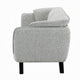 Naeli Sofa | Rounded Back | Light Gray Boucle | 86’’ Solid Pine Wood BM333936