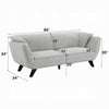Naeli Sofa | Rounded Back | Light Gray Boucle | 86’’ Solid Pine Wood BM333936