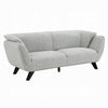 Naeli Sofa | Rounded Back | Light Gray Boucle | 86" Solid Pine Wood