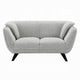 Naeli Loveseat | Rounded Light Gray Boucle | 65’’ Solid Pine Wood BM333937