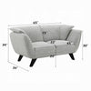 Naeli Loveseat | Rounded Light Gray Boucle | 65’’ Solid Pine Wood BM333937