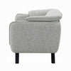Naeli Accent Armchair | Rounded Back Light Gray Boucle | Solid Wood BM333938