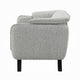 Naeli Accent Armchair | Rounded Back Light Gray Boucle | Solid Wood BM333938