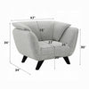Naeli Accent Armchair | Rounded Back Light Gray Boucle | Solid Wood BM333938