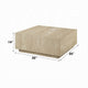 Lory Coffee Table | 35’’ Square Travertine Top | Natural Wood Beige BM333939