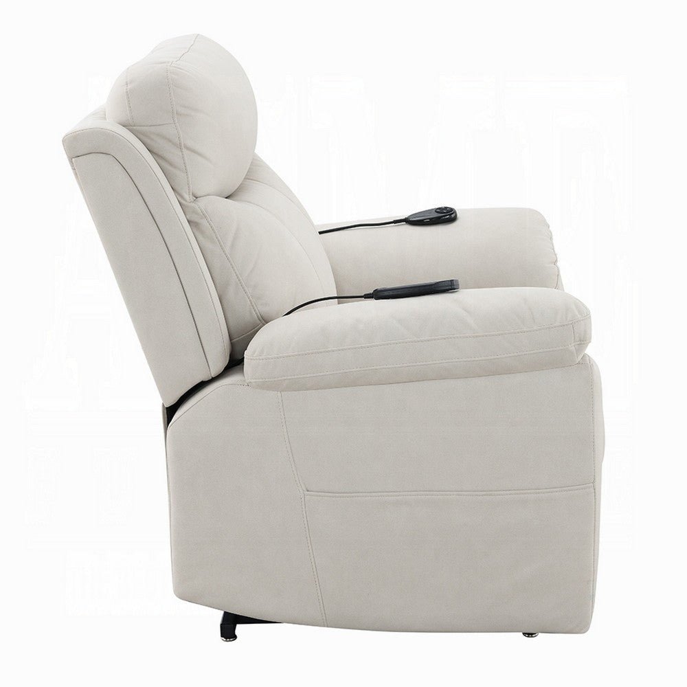 Cheru Power Motion Lift Recliner Chair with Heated Massage | Ivory BM333941