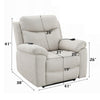 Cheru Power Motion Lift Recliner Chair with Heated Massage | Ivory BM333941