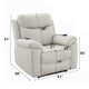 Cheru Power Motion Lift Recliner Chair with Heated Massage | Ivory BM333941
