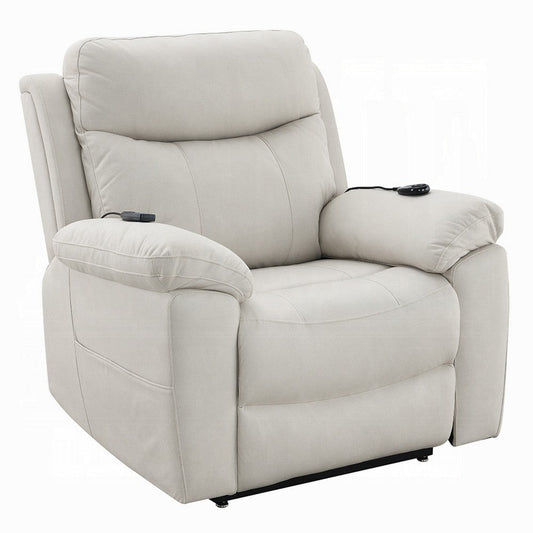 Cheru Power Motion Lift Recliner Chair with Heated Massage | Ivory