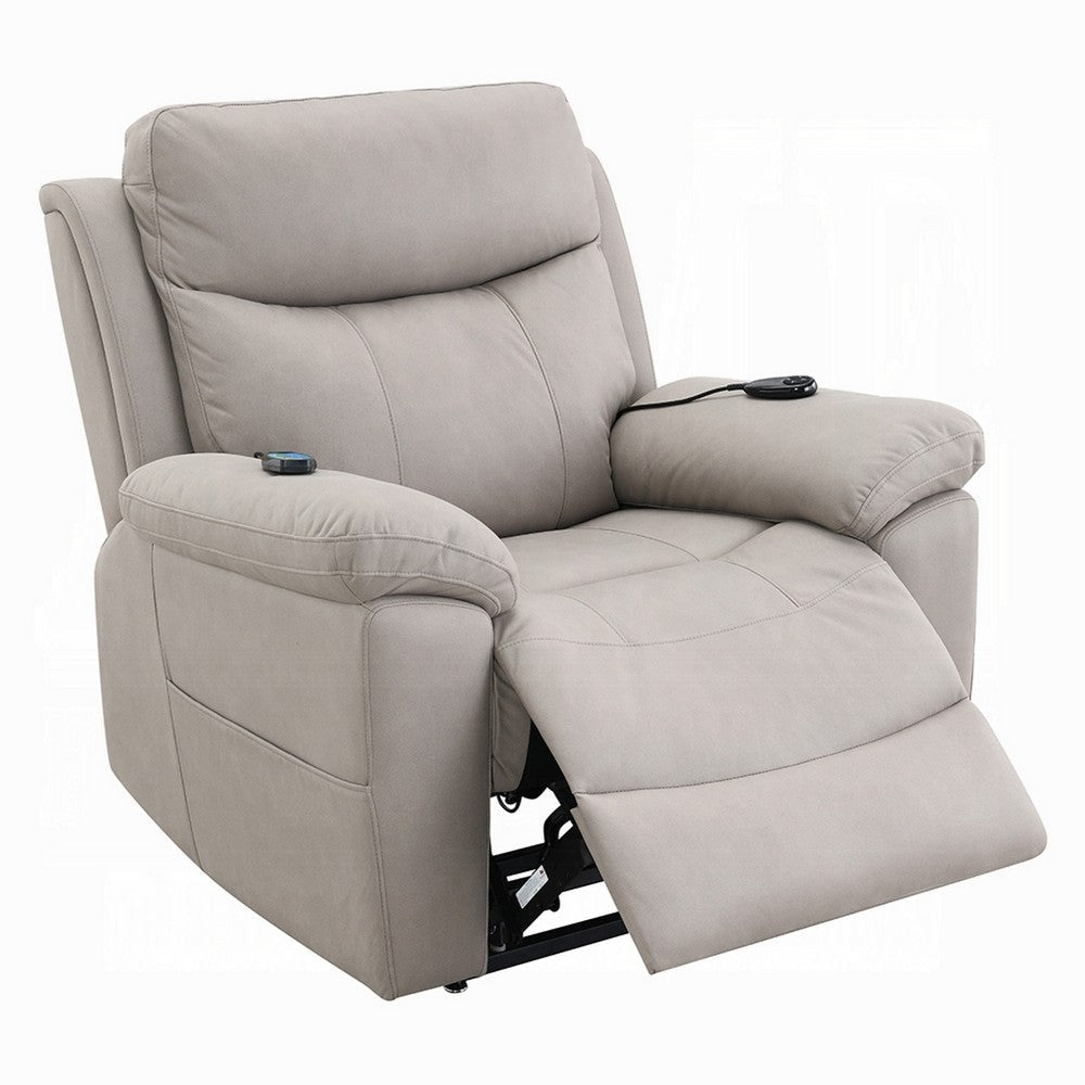 Cheru Power Motion Lift Recliner Chair with Heated Massage | Gray BM333942