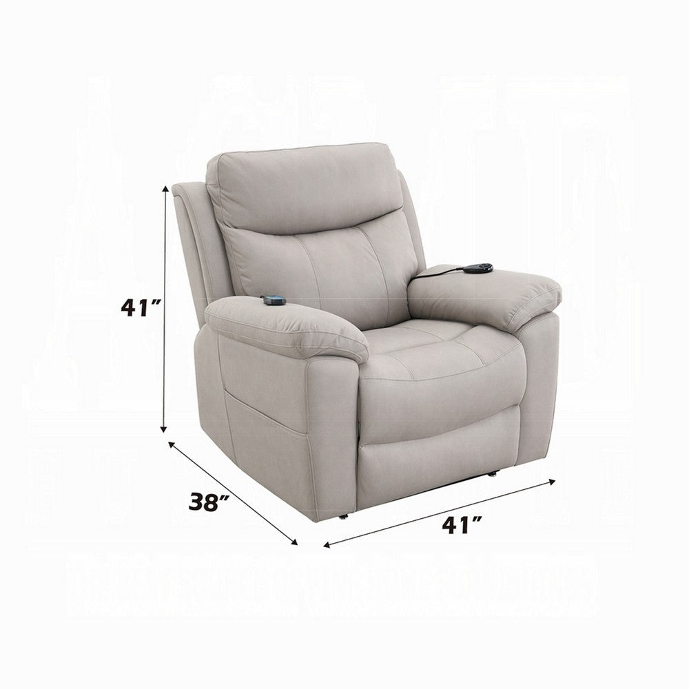Cheru Power Motion Lift Recliner Chair with Heated Massage | Gray BM333942